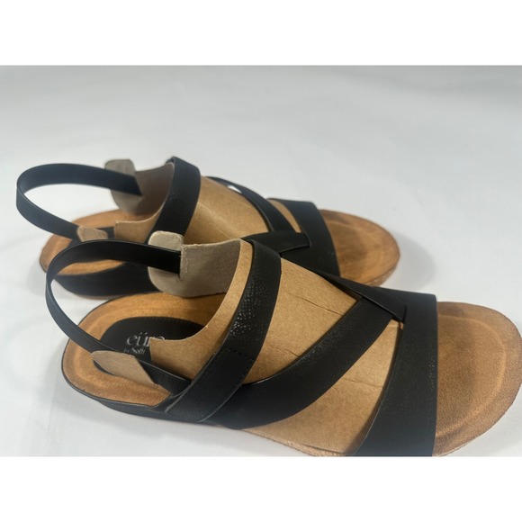 Eurosoft Gianetta Black Strappy Slingback Sandals Womens 9.5 New - Picture 3 of 5